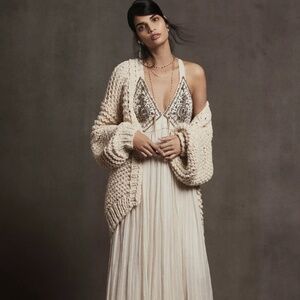 ANTHROPOLOGIE COZY CARDIGAN ONE SIZE $248 IVORY SOLD OUT